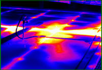 Thermal imaging of a roof